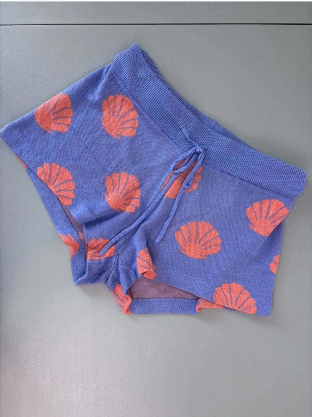 Beach Riot Lavender Shell-Print Drawstring Shorts - Picture 3 of 15
